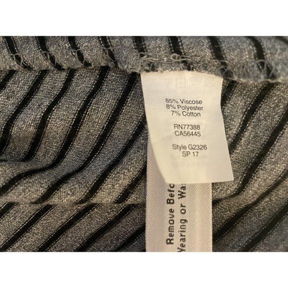MADEWELL $70 Highpoint Gray Jersey Tank Dress Stretch Black Striped Size Medium - Picture 6 of 7